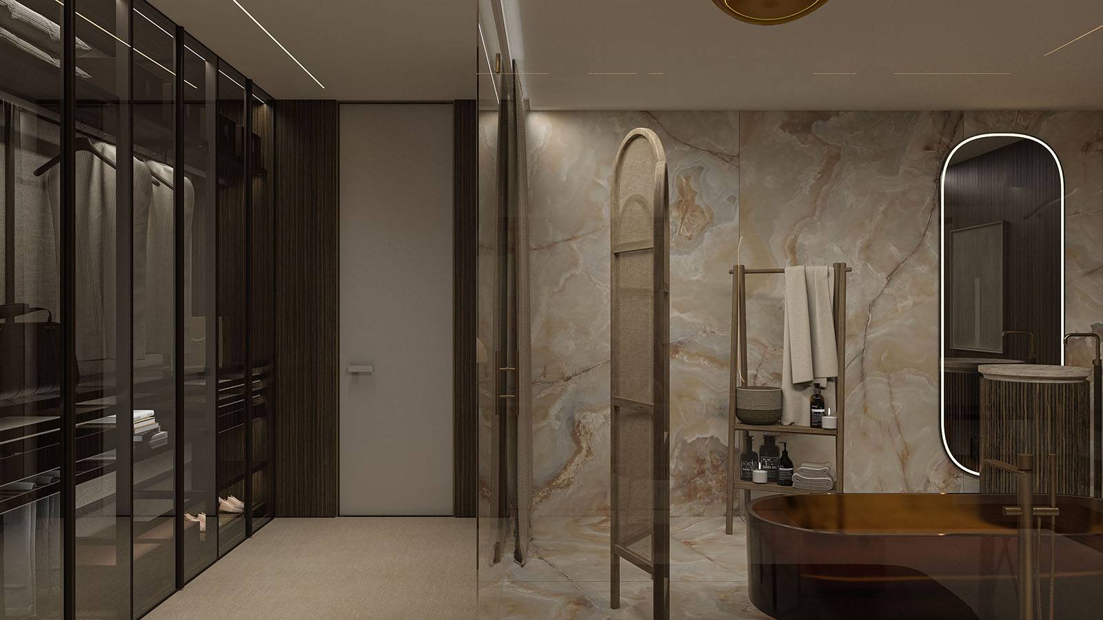 Ward with bath alcantara